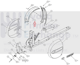 Precor Elliptical Rear Center Top Cover PPP000000044480103-hydrafitnessparts