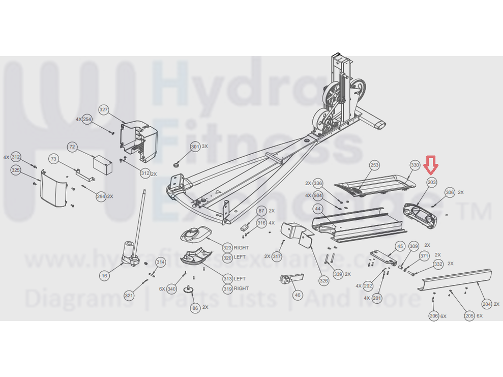Precor Elliptical Rear Silver Gray Ramp Endcap 39741-101 PPP0000000397 ...