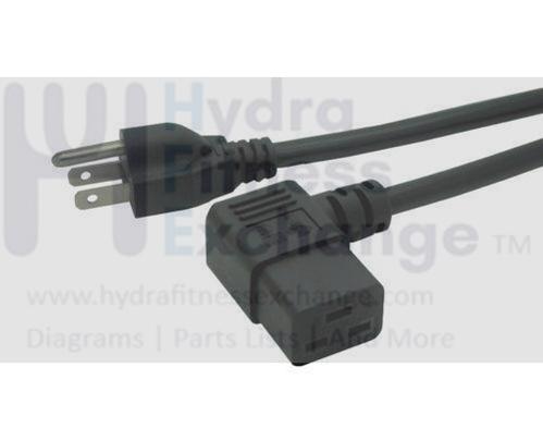 Precor Residential Treadmill Right Angle Power Supply Cord 453-81101-hydrafitnessparts