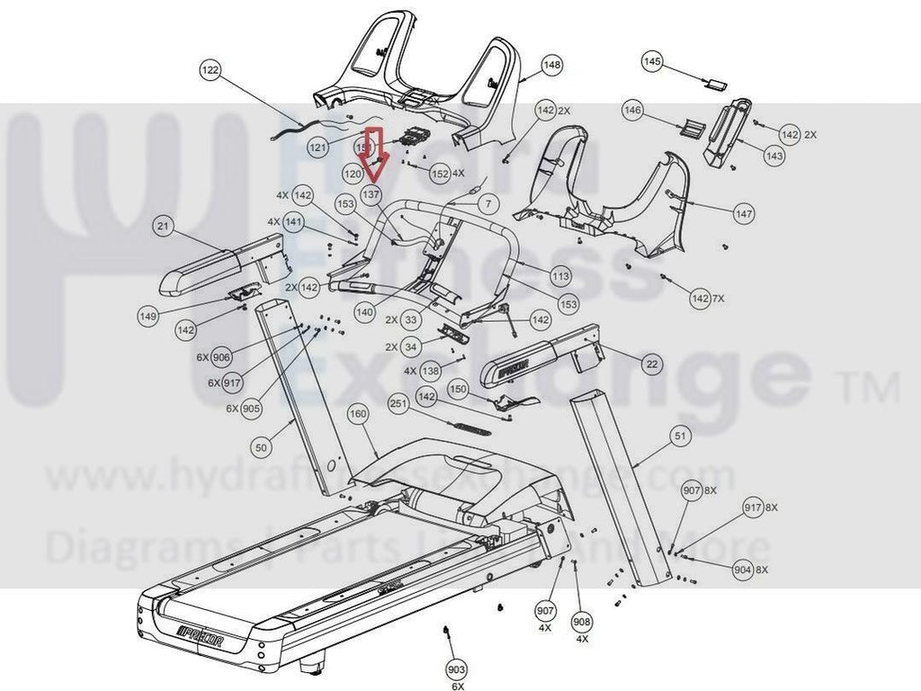 Precor-Treadmill-PCA-Grip-Wire
