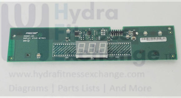 Precor Upright Recumbent Bike Display Board Metrics P30 301097-151-hydrafitnessparts