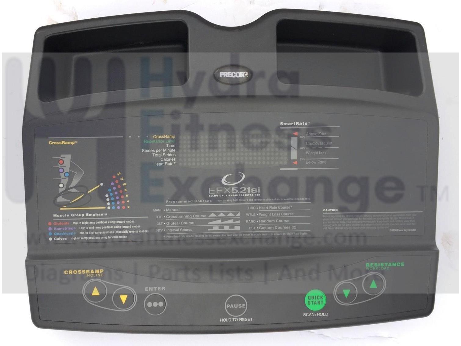 Precor efx 5.21si Elliptical PCA Display Console Touch Pad + Board 379 ...