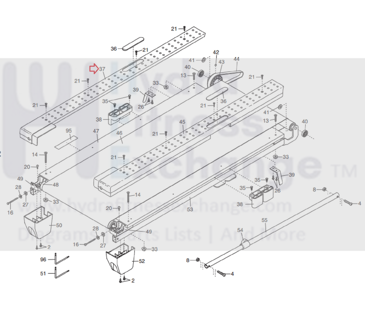 ProForm 610 TR 785 XT XP 615 Treadmill Left Foot Rail 254299 & 251456 ...