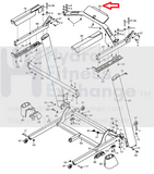 ProForm 965 CT-PFTL696190 Treadmill Heart Rate Pulse Crossbar Assembly 415358-hydrafitnessparts