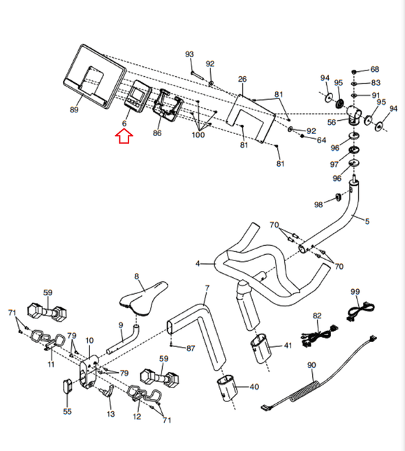 ProForm CARBON CX Stationary Bikes Display Console Assembly 417442-hydrafitnessparts