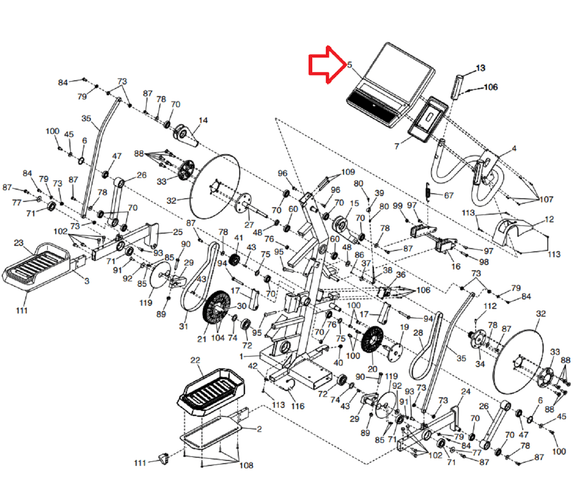 ProForm PFEL014200 PFEL01420-INT0 Elliptical Display Console Assembly 418127-hydrafitnessparts