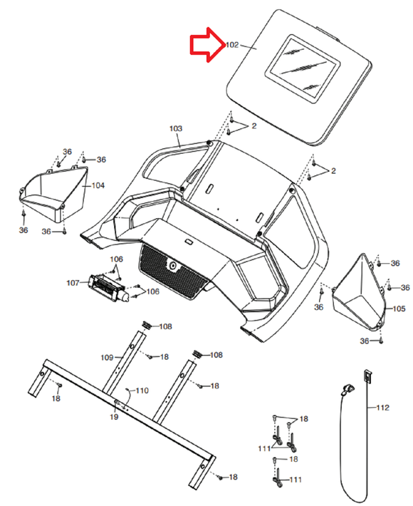 ProForm Weider PRO 2000 Treadmill Display Console Assembly 441067 formerly 425127-hydrafitnessparts