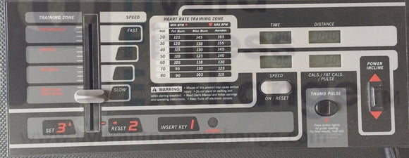 Proform 525 PFTL52571 Treadmill Display Console Control Panel Upper PCA Board Pro form-hydrafitnessparts