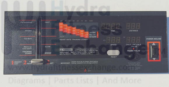 Proform 525 si 525ex 585tl Treadmill Display Console Control Panel ECT-916-hydrafitnessparts