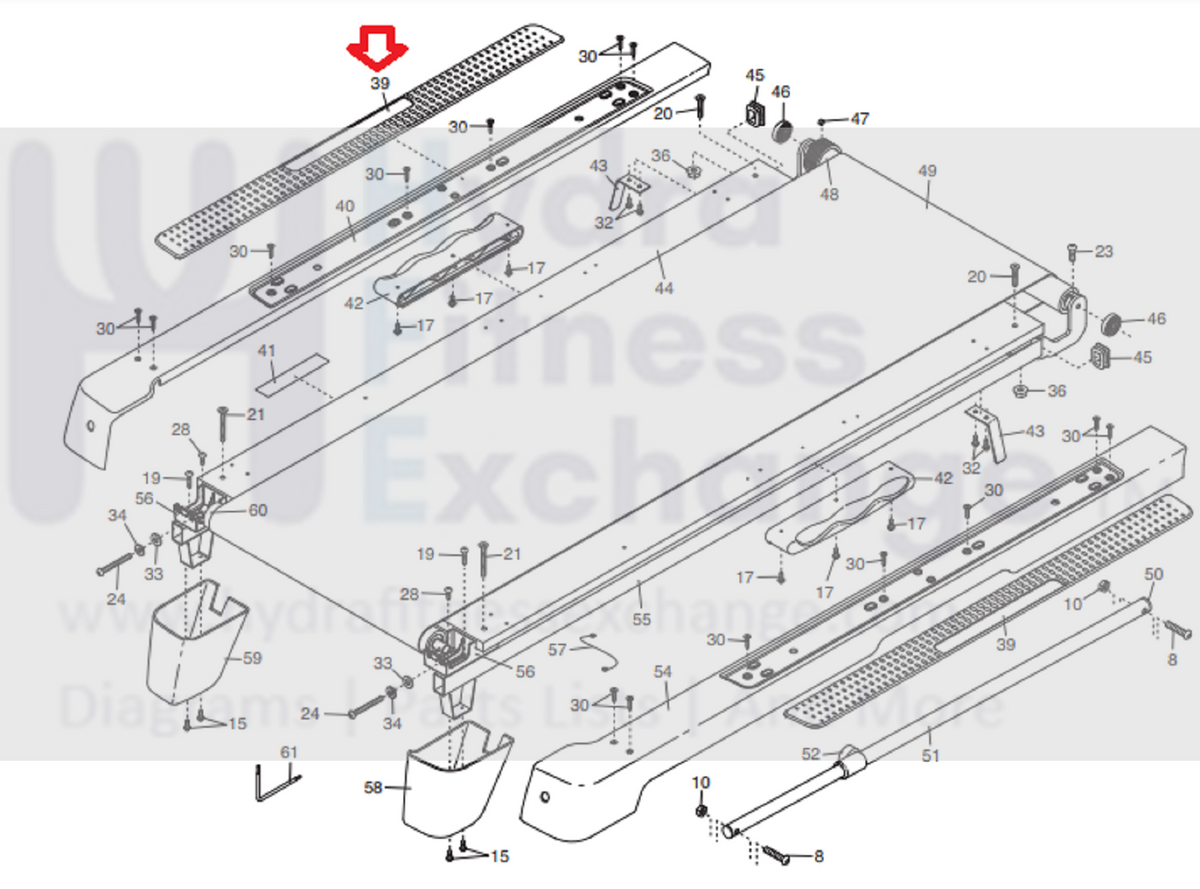 Proform 605 XP 690T Treadmill Left Foot Rail Cover With Decal MFR-2907 ...