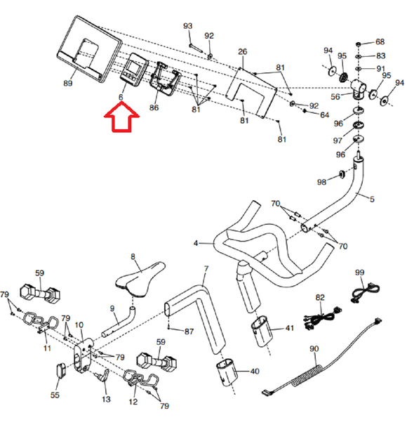 Proform Carbon CX Bike Stationary Bike Display Console Assembly 418809-hydrafitnessparts