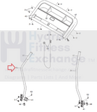 Proform Crosswalk 357E 405E 425 425X Treadmill Left Upper Body Arm W/Grip 248101-hydrafitnessparts