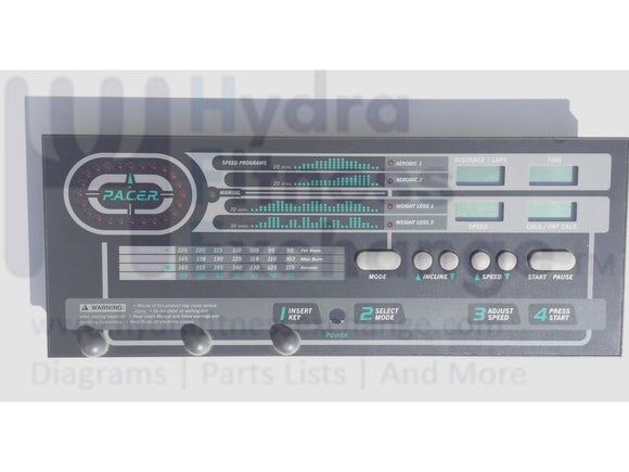 Proform Crosswalk GTX Treadmill Display Console Display Panel ect-857g Pacer-hydrafitnessparts