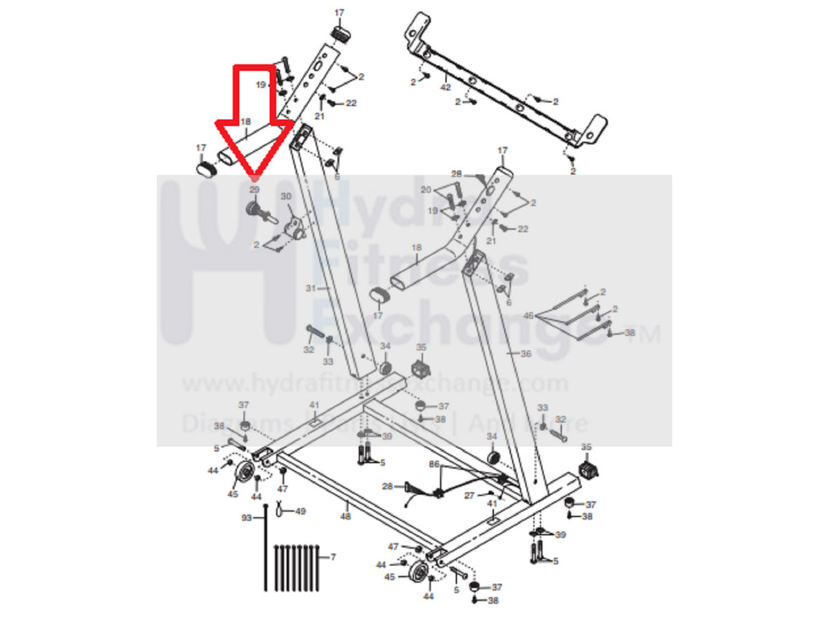 Proform Gold's Gym Treadmill Safety Adjustment Latch Pin Assembly 2473 ...