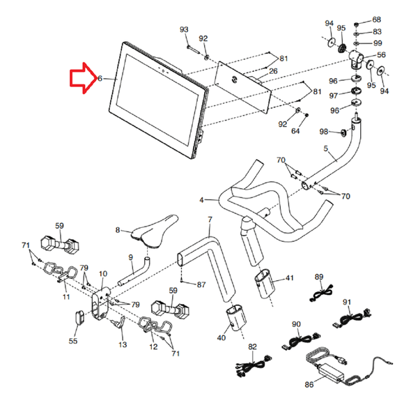 Proform Pro C22 Stationary Bike Display Console Assembly 427644-hydrafitnessparts