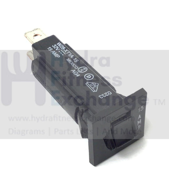 Proform Reebok Nordictrack Treadmill Power Entry Circuit Breaker 15 amp 109382 W28-XT1A-15-hydrafitnessparts