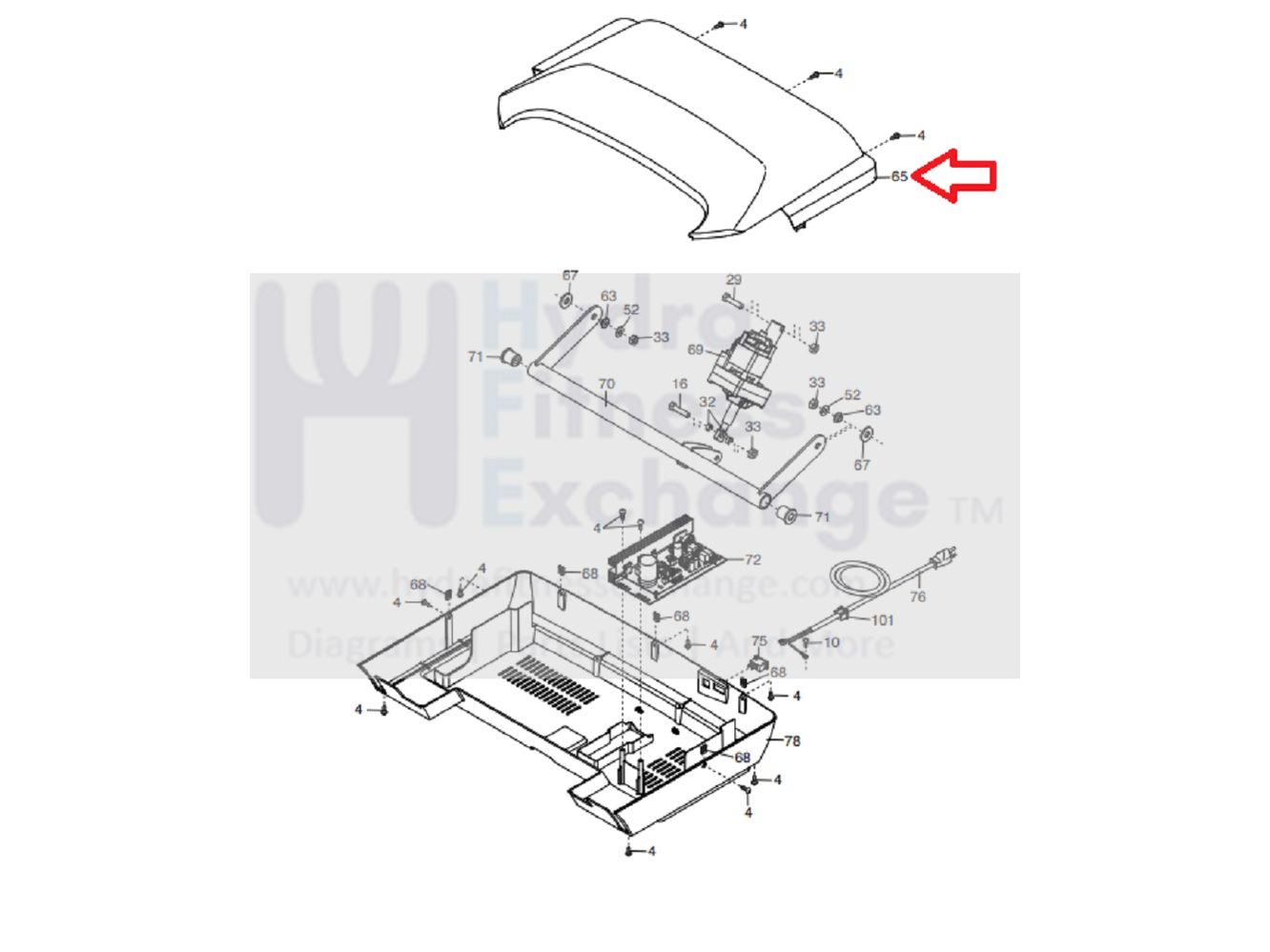Proform Treadmill Motor Cover Hood 349793 – hydrafitnessparts