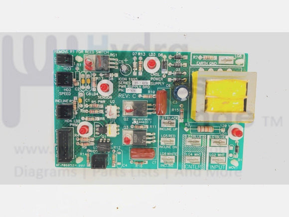 Proform Weslo HealthRider LifeStyler Image Power Supply Board Treadmill 157626-hydrafitnessparts