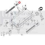 Reebok ACD 1 2 3 4 RBX 500 Treadmill Front Left Endcap MFR-8434 148268-hydrafitnessparts