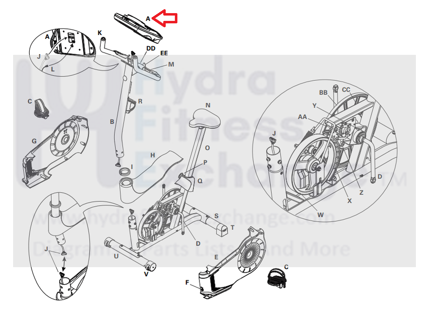 schwinn bicycle assembly Schwinn 130 Journey 1.0 Upright Bike Display Console Assembly YM0202-7