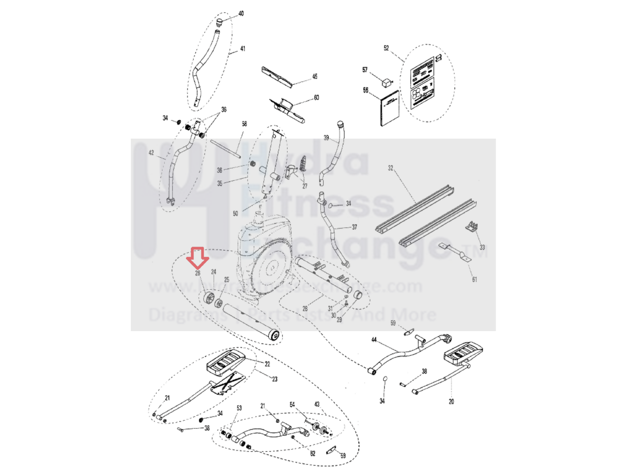 schwinn jogging stroller parts Schwinn 430 431 Elliptical Guide Idler Stair Arm Wheel 000-8677 –  hydrafitnessparts
