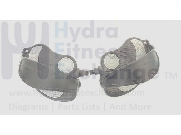 Schwinn R514 U514 231 SR23 Recumbent Upright Bike Pedal Pair With Straps 1/2