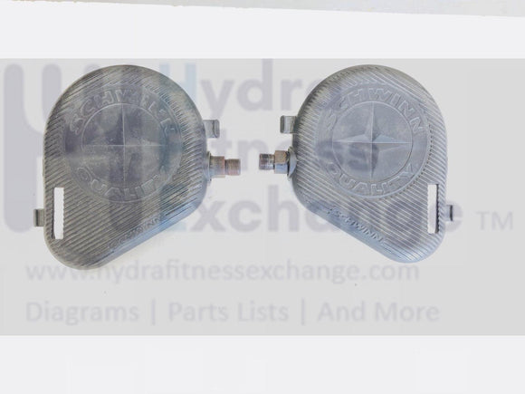 Schwinn Trimline Commercial Recumbent Bike Pedal Pair Set without Strap 9/16