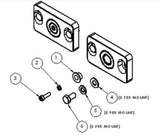 SciFit Fitness Miscellaneous Cardio Bearing Mount Block Pair Set S4748-hydrafitnessparts