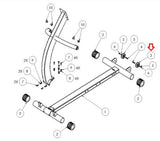 SciFit Fitness Recumbent Elliptical Front Transport Wheel with Hardware P2144-hydrafitnessparts
