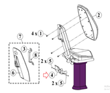 SciFit Miscellaneous Cardio Enclosure Pivot No Recline Seat Back A5743-hydrafitnessparts