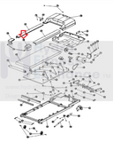 Smooth Fitness 5.25 Version 1 Treadmill Right Deck Rear Roller Endcap 5.25-38-hydrafitnessparts