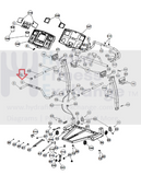 Smooth Fitness 6.25 Treadmill Hand Sensor Plate with Wire Harness 6.25-02-hydrafitnessparts