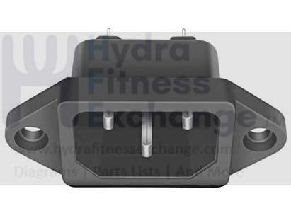 Smooth Fitness 9.25X 6.25 Treadmill Power Cord Entry Input Socket 10A ...