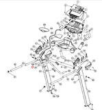 Smooth Fitness 9.25x Treadmill EKG Pulse Sensor Wire Upper Section 9.25X-154-hydrafitnessparts