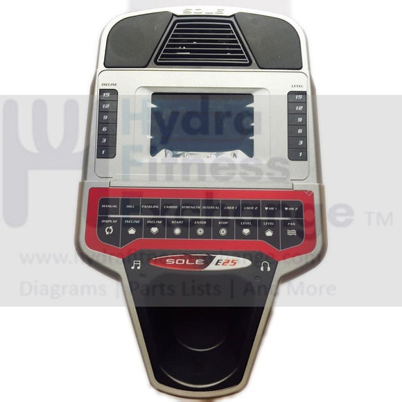 Sole Elliptical Display Console 2014 E25 525013 525014 Control Panel Screen RZ5YE001A-20-hydrafitnessparts