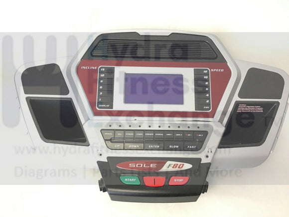 Sole F80 Treadmill Display Console Panel 580810 RZ0YT420-20-hydrafitnessparts