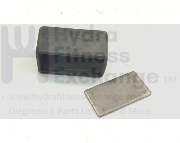 Sole Fitness F60 Treadmill Square End Cap With Foot Pad Plate-hydrafitnessparts