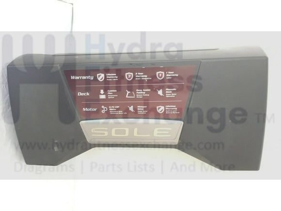 Sole Fitness F60 Treadmill Top Motor Cover P010118-hydrafitnessparts