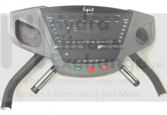 Spirit Esprit ET6 Motorized Treadmill Display Console Assembly 005038-hydrafitnessparts
