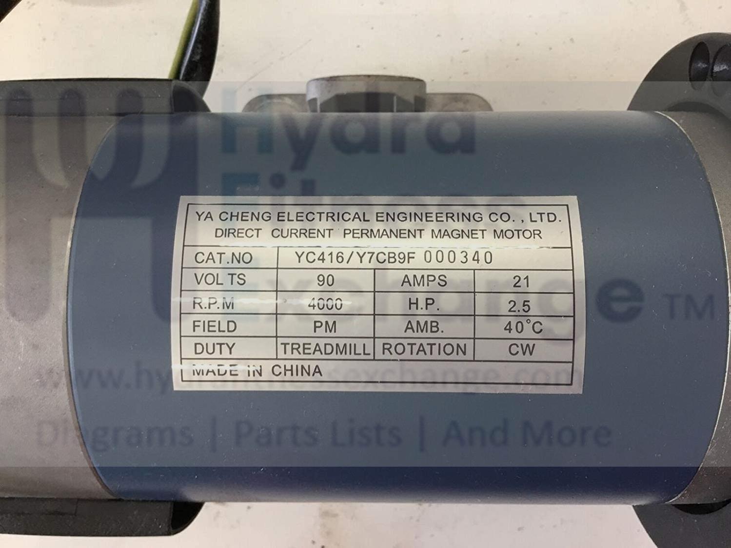 Spirit Fitness XT175 Residential Treadmill DC Drive Motor