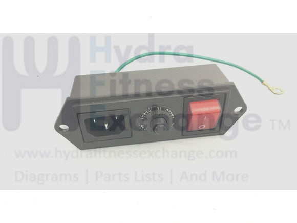 Spirit Fitness XT285 X Series Treadmill AC Power Socket Entry Module F030052-hydrafitnessparts