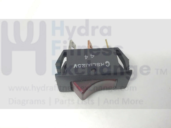 Spirit SR225 225 STS Fold-Up XT185 Treadmill Power Entry On Off Switch 010027-hydrafitnessparts