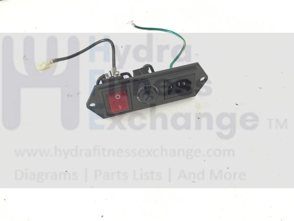 Spirit X Series Motorized XT175 Treadmill Power Switch Plate Entry Module-hydrafitnessparts