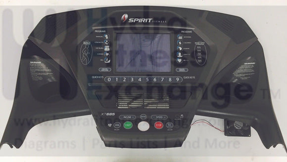 Spirit X Series - XT685 Treadmill Upper Display Console Control Board-hydrafitnessparts