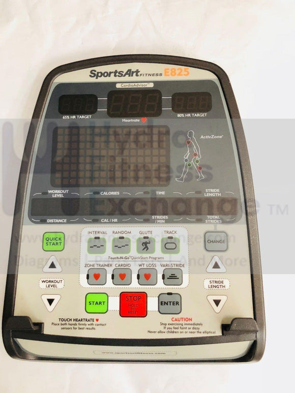 SportsArt - E825 Residential Elliptical Display Console-hydrafitnessparts
