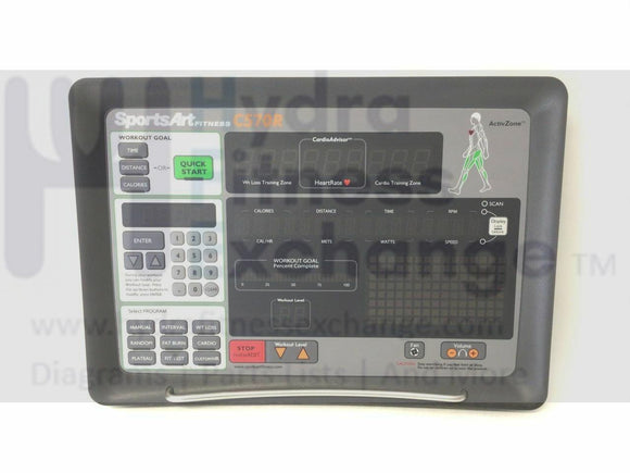 Sportsart C570R Recumbent Bike Display Console Panel A80057 C570R-01-hydrafitnessparts