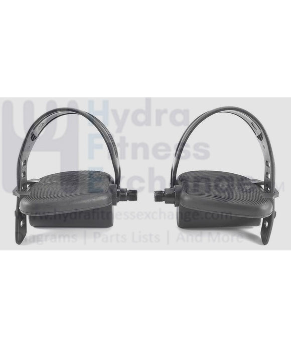 StairMaster 3800 RC Recumbent Bike Foot Pedal Set w/ Strap 1/2