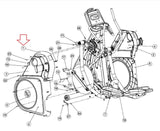 Star Trac 9-6130-MINTP0 Elliptical Top Left Upper Body Shroud 721-1075-01-hydrafitnessparts