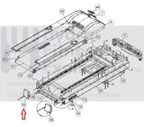 Star Trac 9-9021 E-TRe Treadmill End Cap Left Rear 715-3848-01-hydrafitnessparts