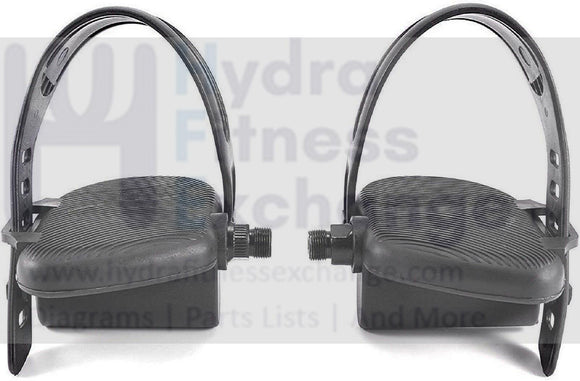 Star Trac RB4410 Recumbent Bike Foot Pedal Pair Set 1/2